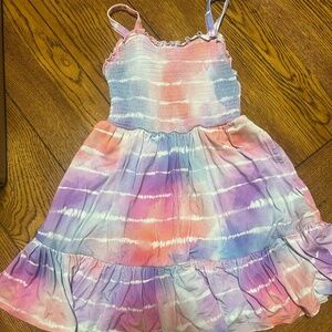 LITTLE SLEEPIES DRESS: WATERCOLOR STRIPES (Size 3T)